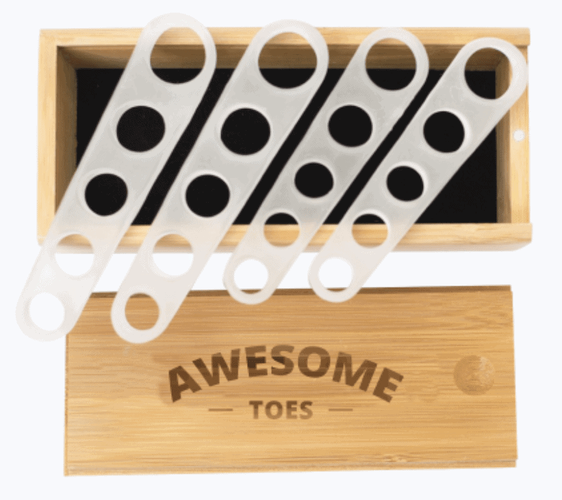 Toe spacers from Yoga Toes Brand.