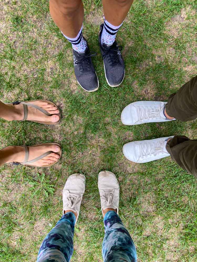 4 different type of minimal shoes.